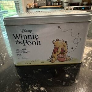 Disney Winnie the Pooh English Breakfast Tea Tin - Red and Cream
